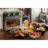 Fritadeira de ar quente e forno Ariete 4632 Vintage, 1400W, 2em1, capacidade 16L, acessórios incluídos, temporizador 60 minutos, vidro duplo, verde