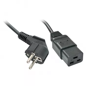 Fonte de alimentação Lindy preto 2 m CEE7/4 IEC C19