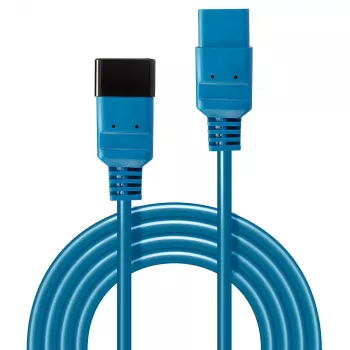 Lindy 30120 cabo de extensão de alimentação IEC 60320 C19 para C20, 1 m, 16 A, moldado, azul