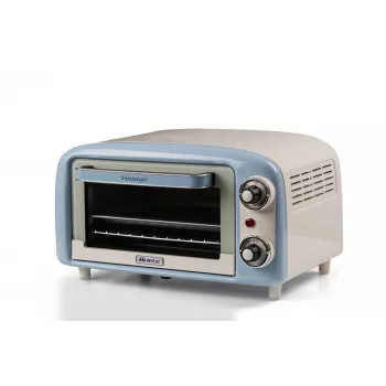 Forno elétrico Ariete 3919 Vintage, 800 W, capacidade 10 l, vidro duplo, retro, azul