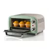 Mini-forno elétrico Ariete 3919 Vintage, 800 W, capacidade 10 L, vidro duplo, retro, verde