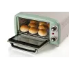 Mini-forno elétrico Ariete 3919 Vintage, 800 W, capacidade 10 L, vidro duplo, retro, verde