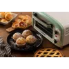 Mini-forno elétrico Ariete 3919 Vintage, 800 W, capacidade 10 L, vidro duplo, retro, verde