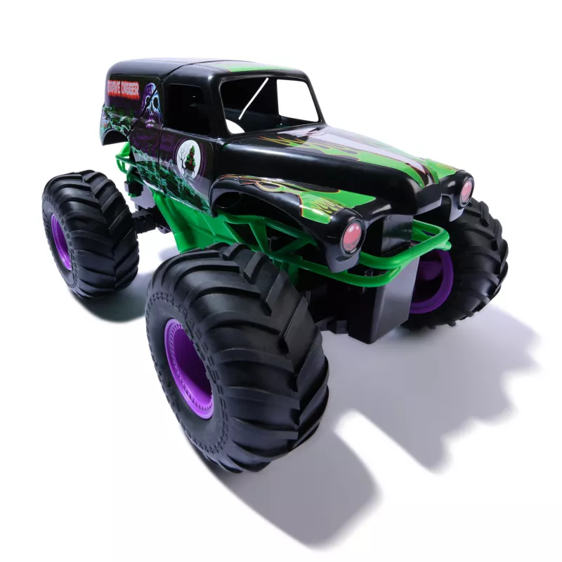 Monster Jam, veículo oficial Smash & Bash Grave Digger telecomandado para interior e exterior, monstro truck reparável à escala 1:15, brinquedo para rapazes e raparigas a partir dos 4 anos