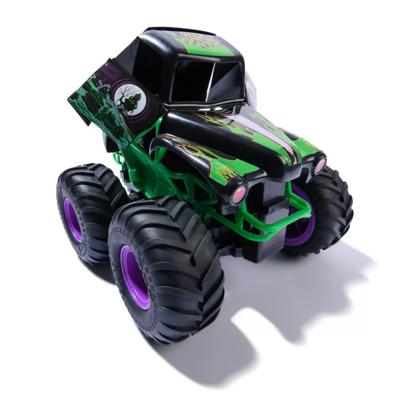 Monster Jam, veículo oficial Smash & Bash Grave Digger telecomandado para interior e exterior, monstro truck reparável à escala 1:15, brinquedo para rapazes e raparigas a partir dos 4 anos