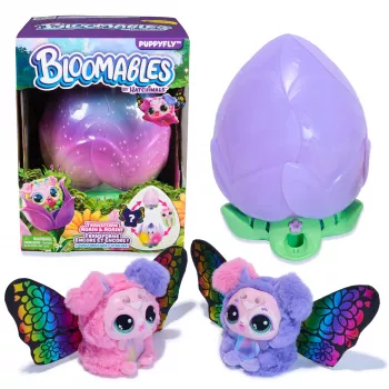 Hatchimals Bloomables de , Puppyfly brinquedo interativo surpresa e flor com revelação e transformação repetíveis, mais de 100 sons e reações (estilos variam), brinquedo para raparigas e rapazes