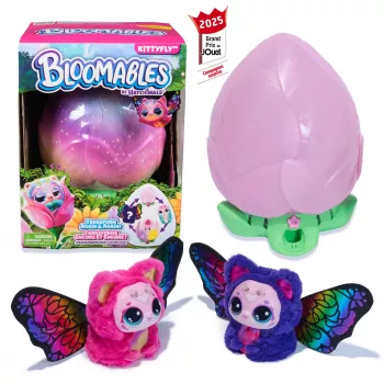 Hatchimals Bloomables de , Kittyfly brinquedo surpresa, peluche interativo com dupla revelação repetível, mais de 100 sons e reações para jogo de faz de conta (estilos variam), animais de estimação eletrónicos para crianças a partir dos 5 anos