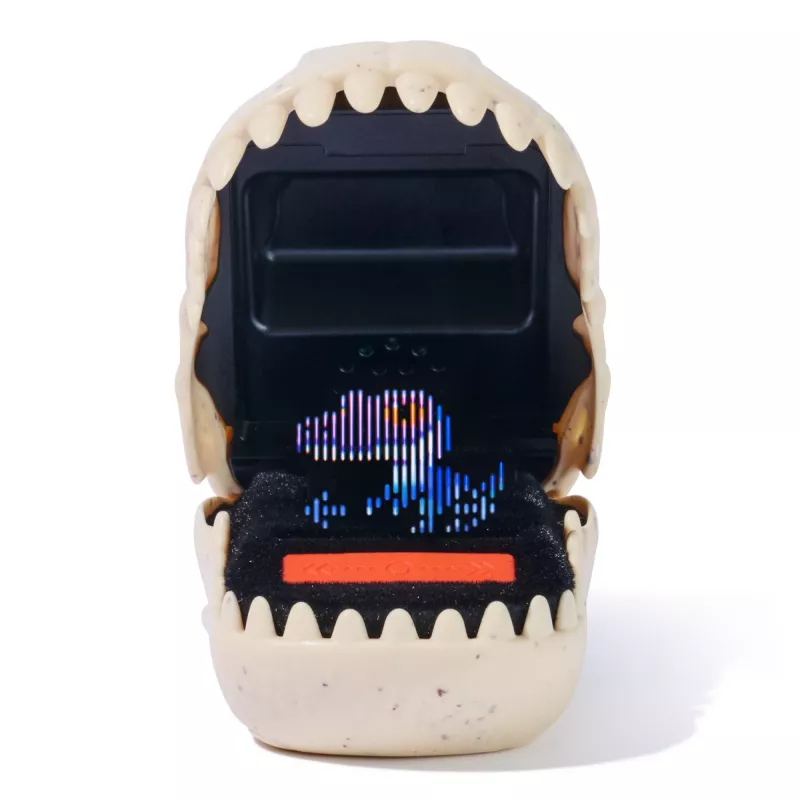 Brinquedo interativo dinossauro Spinmaster Bitzee Jurassic World – 25 dinossauros no interior, pods reativos ao toque, pilha AA, bege