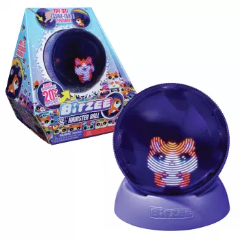 Brinquedo interativo bola de hamster Spinmaster Bitzee com mais de 20 hamsters digitais, rola e reage ao toque, pilha AA, multicolor