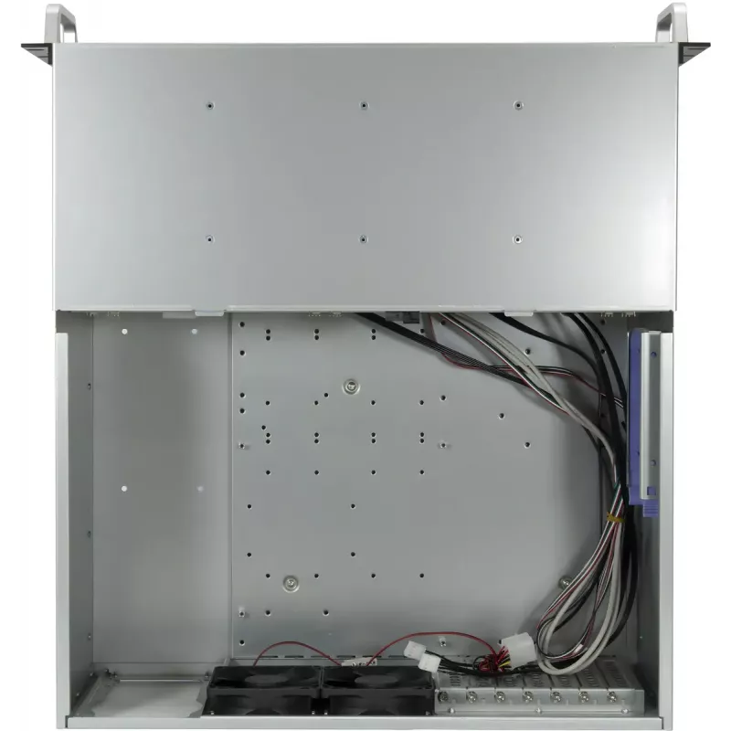 Inter-Tech IPC Storage 4U-4708 caixa de servidor rack 19", 4U, 8 baías Hot-Swap HDD de 2,5/3,5", backplane SAS 12G, E-ATX, 4 ventoinhas frontais + 2 traseiras de 80 mm, preta