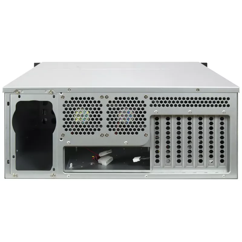 Inter-Tech IPC Storage 4U-4708 caixa de servidor rack 19", 4U, 8 baías Hot-Swap HDD de 2,5/3,5", backplane SAS 12G, E-ATX, 4 ventoinhas frontais + 2 traseiras de 80 mm, preta