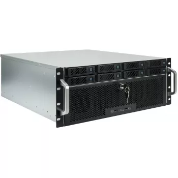 Caixa de rack de servidor INTER-TECH IPC 4U-4708 – 4U, preto, suporta fonte de alimentação ATX/PS2, 4x frontal 80mm, 2x traseira 80mm, HDD 2,5/3,5 polegadas