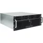 Inter-Tech IPC Storage 4U-4708 caixa de servidor rack 19", 4U, 8 baías Hot-Swap HDD de 2,5/3,5", backplane SAS 12G, E-ATX, 4 ventoinhas frontais + 2 traseiras de 80 mm, preta