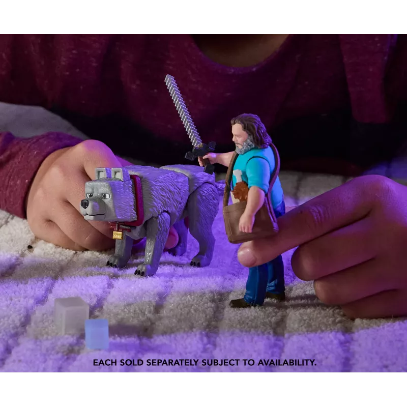 Figura de ação MATTEL Minecraft Steve com acessórios, 4 polegadas (6+), plástico, multicolor