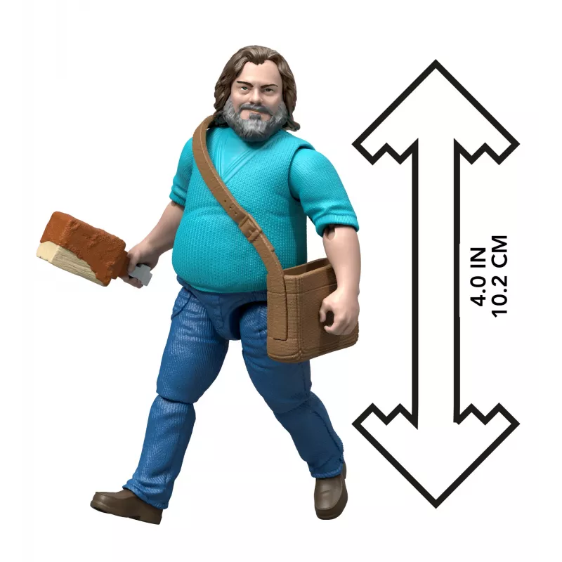 Figura de ação MATTEL Minecraft Steve com acessórios, 4 polegadas (6+), plástico, multicolor