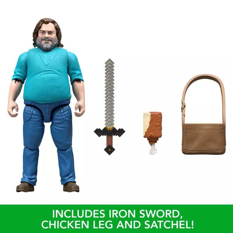 Figura de ação MATTEL Minecraft Steve com acessórios, 4 polegadas (6+), plástico, multicolor