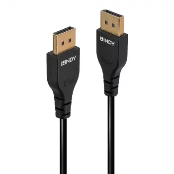 Cabo DisplayPort 1.4 fino Lindy 3m, 3 m, DisplayPort, DisplayPort, macho, macho, 7680 x 4320 píxeis