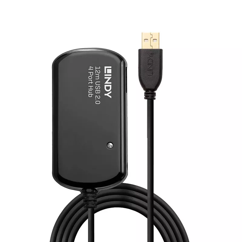 Extensão ativa USB 2.0 Pro Hub Lindy 12m