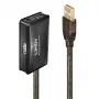 Hub de extensão ativa USB 2.0 Lindy 10m, USB 2.0, USB 2.0, 480 Mbit/s, cinzento, 28/24, 10 m