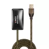 Hub de extensão ativa USB 2.0 Lindy 10m, USB 2.0, USB 2.0, 480 Mbit/s, cinzento, 28/24, 10 m