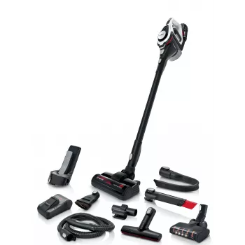 Aspirador vertical/aspiração com bateria Bosch Serie 8 BSS825ALL bateria seco sem saco preto, branco 5 Ah