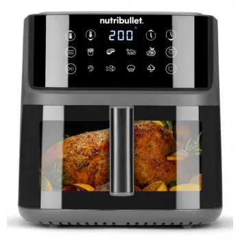 Fritadeira de ar quente NutriBullet CrispLite Vision Single 8 L de bancada 2000 W preta