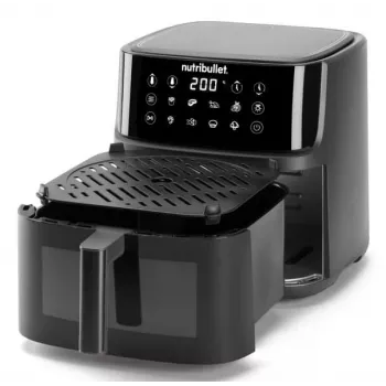 Fritadeira de ar quente NutriBullet CrispLite Vision Single 8 L de bancada 2000 W preta