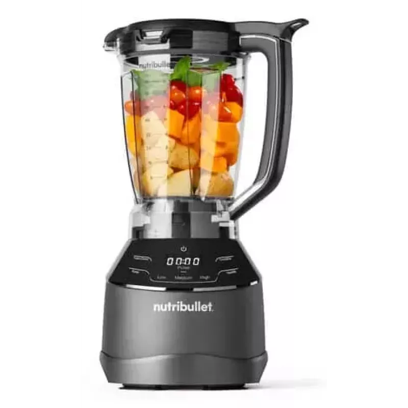 Robot de cozinha NUTRIBULLET NBF580B — 1500 W, tigela de 1,8 L, preto, lâminas em aço inoxidável