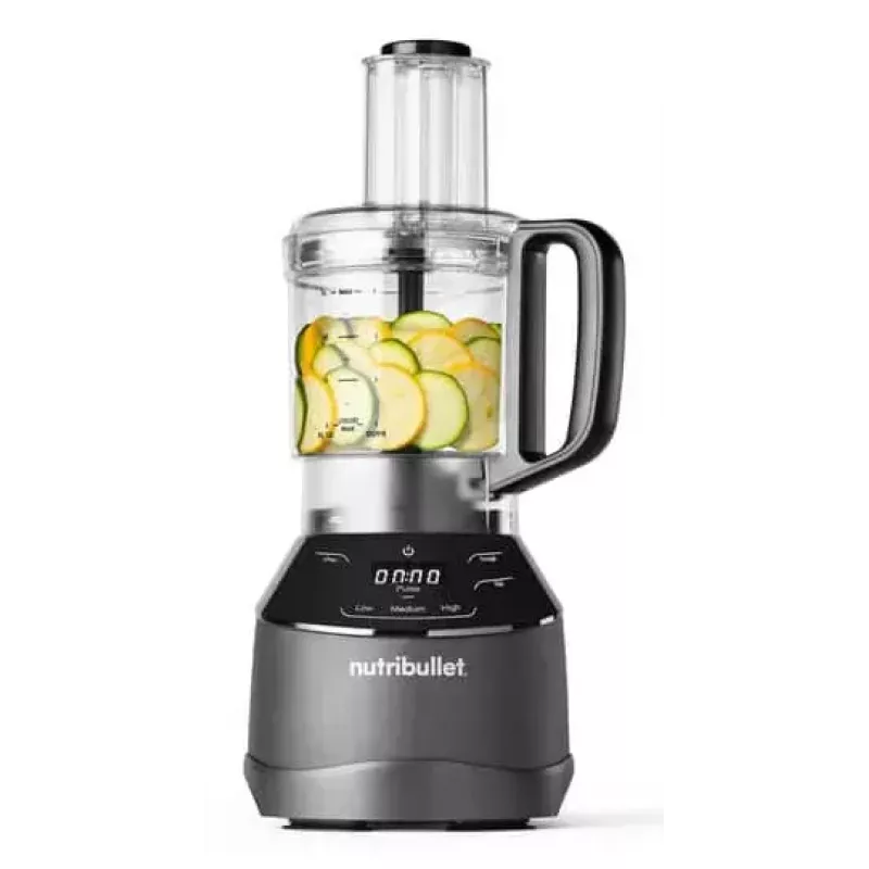 Robot de cozinha NUTRIBULLET NBF580B — 1500 W, tigela de 1,8 L, preto, lâminas em aço inoxidável