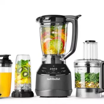 Robot de cozinha NUTRIBULLET NBF580B — 1500 W, tigela de 1,8 L, preto, lâminas em aço inoxidável