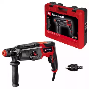 Einhell TE-RH 950 5F martelo perfurador, 950 W, 3 J, SDS-plus, 2600 rpm, com mala, preto/vermelho
