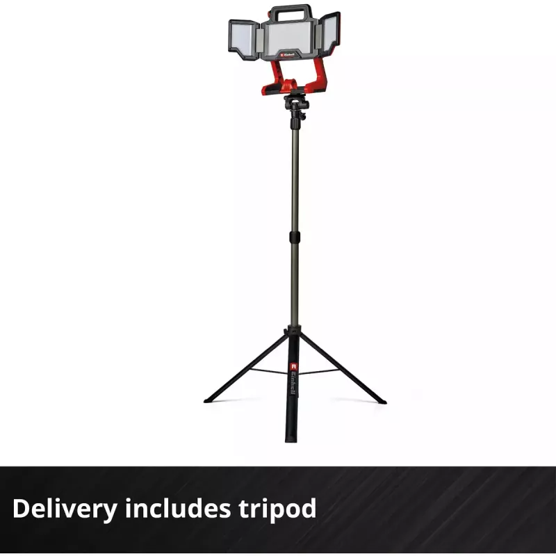 Lanterna sem fio EINHELL TP-CL 18/3000 Li Set Solo — lanterna de trabalho recarregável, vermelha, sem bateria e carregador