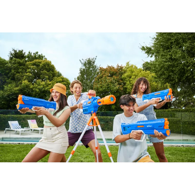 Pistola de água Zuru Mega Pulse Motor Soaker XSHOT — pistola de água motorizada a pilhas (modelo 118159)