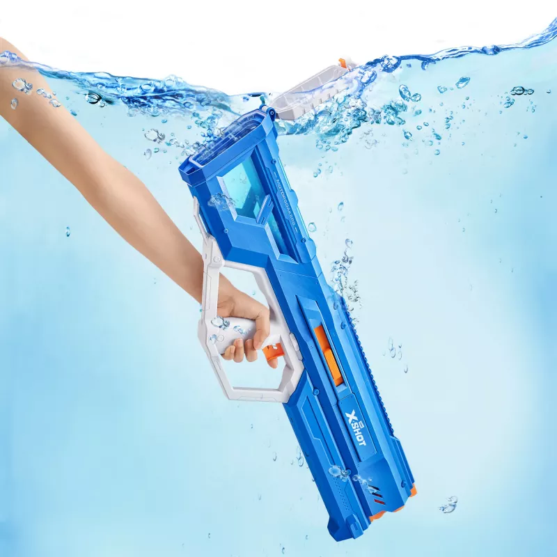 Pistola de água Zuru Mega Pulse Motor Soaker XSHOT — pistola de água motorizada a pilhas (modelo 118159)