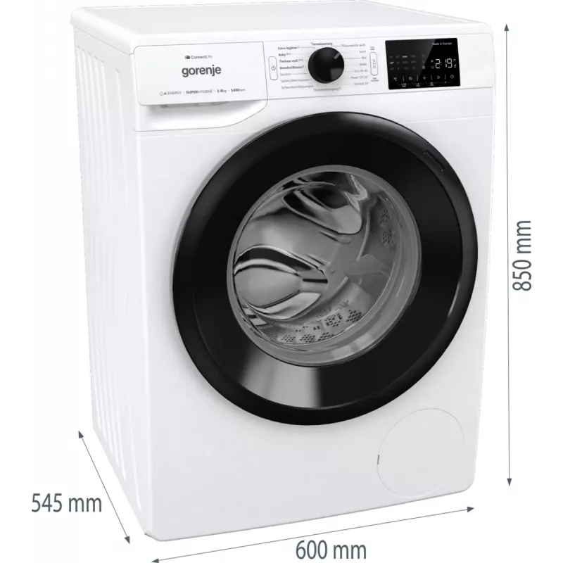 Máquina de lavar roupa Gorenje WPNEI84A1TS carga frontal 8 kg 1400 rpm branca