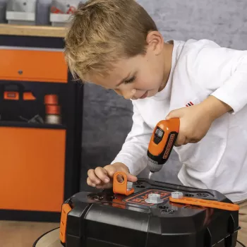 Mala de ferramentas infantil Simba-Dickie Smoby Black+Decker conjunto de ferramentas de brincar