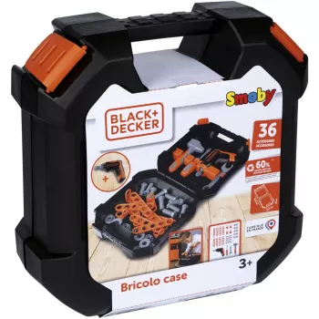 Mala de ferramentas infantil Simba-Dickie Smoby Black+Decker conjunto de ferramentas de brincar