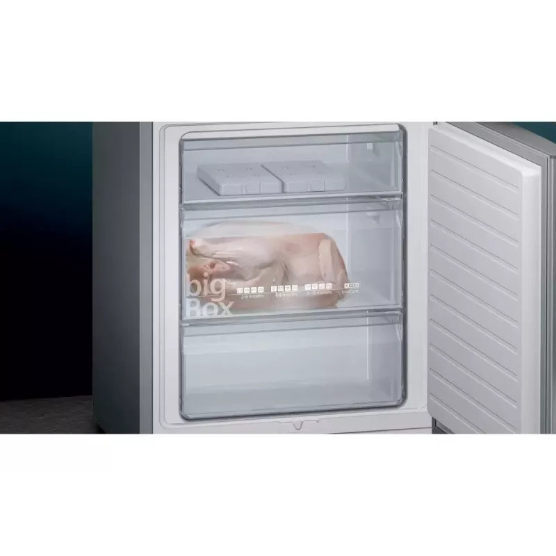 Siemens iQ500 KG49EAICA frigorífico combinado, de instalação livre, 419 l (302 l + 117 l), 201 cm, classe energética C, aço inoxidável