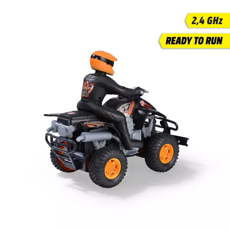 Quad de lama telecomandado Simba‑Dickie escala 1:18, quad de brincar RC, a pilhas