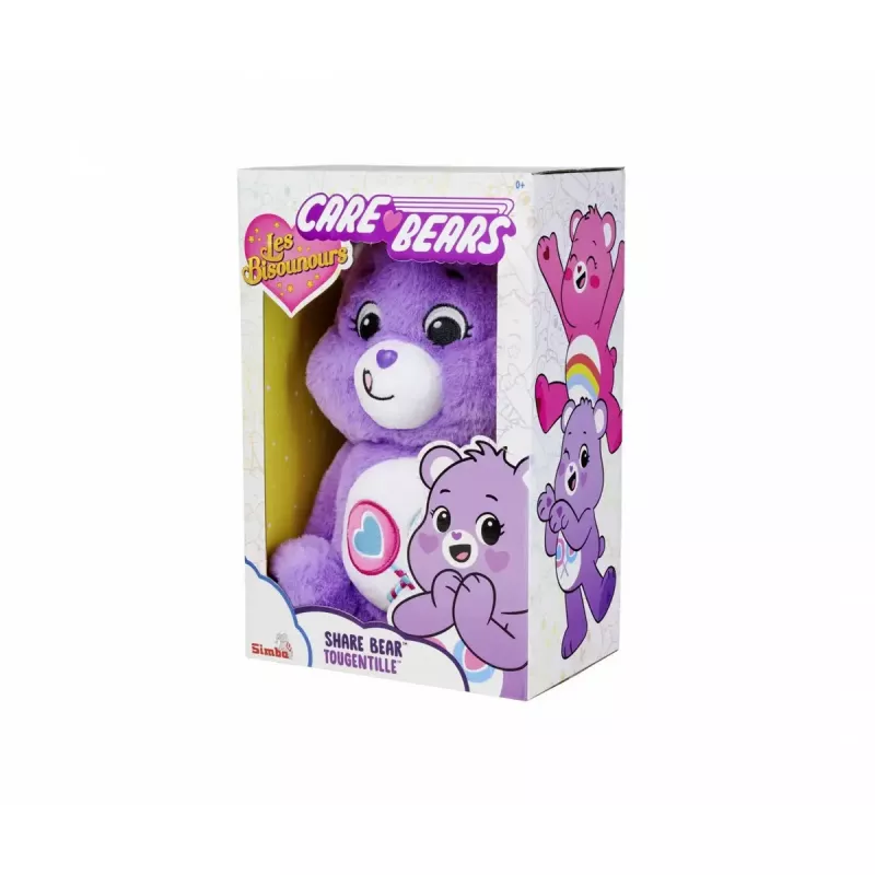 Peluche Simba-Dickie Care Bears Share Gern Bärchi 35 cm – figura fofa para abraçar