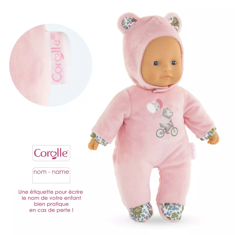 Urso de peluche Simba‑Dickie Corolle Mon Doudou Corolle Sweetheart rosa — boneca de peluche de conforto