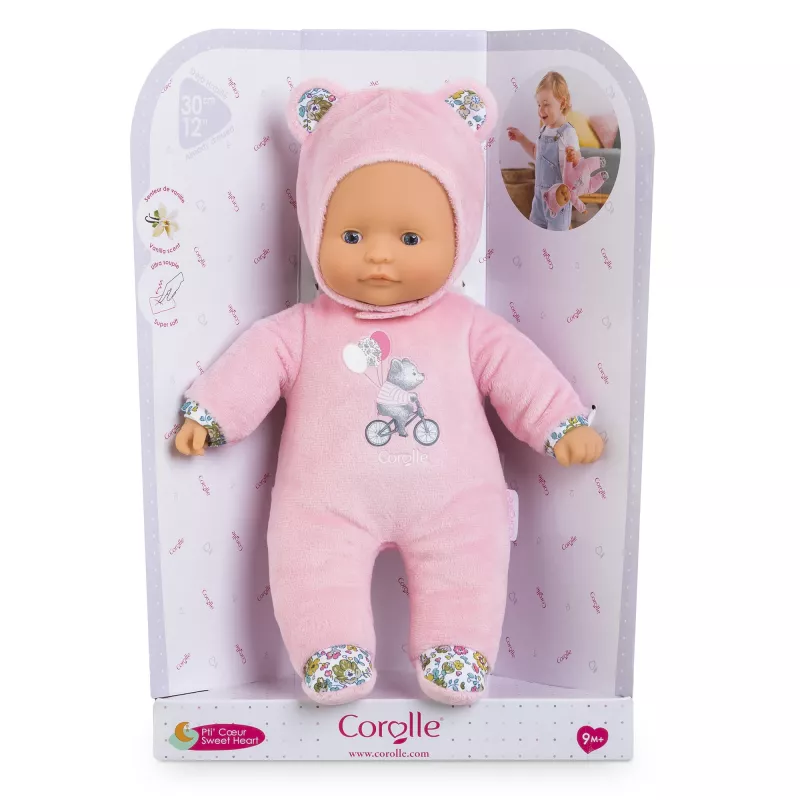 Urso de peluche Simba‑Dickie Corolle Mon Doudou Corolle Sweetheart rosa — boneca de peluche de conforto