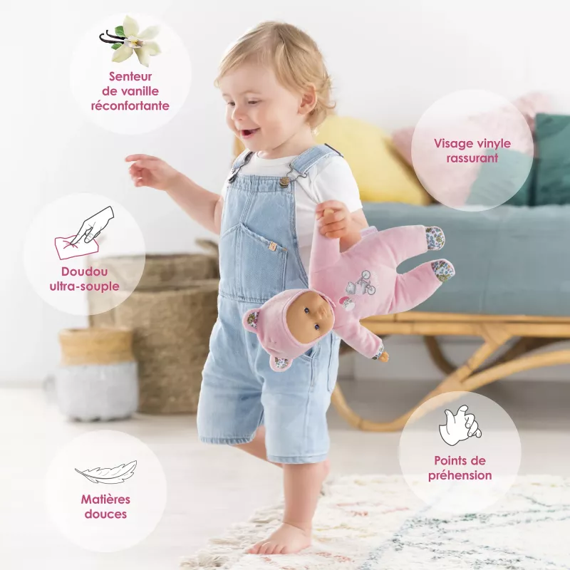 Urso de peluche Simba‑Dickie Corolle Mon Doudou Corolle Sweetheart rosa — boneca de peluche de conforto