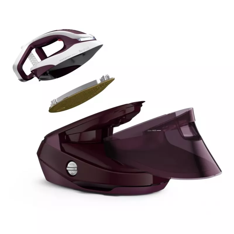 Tefal Pro Express Vision GV9810 3000 W 1,1 L Durilium AirGlide Autoclean - Base de ferro de engomar vermelho, branco