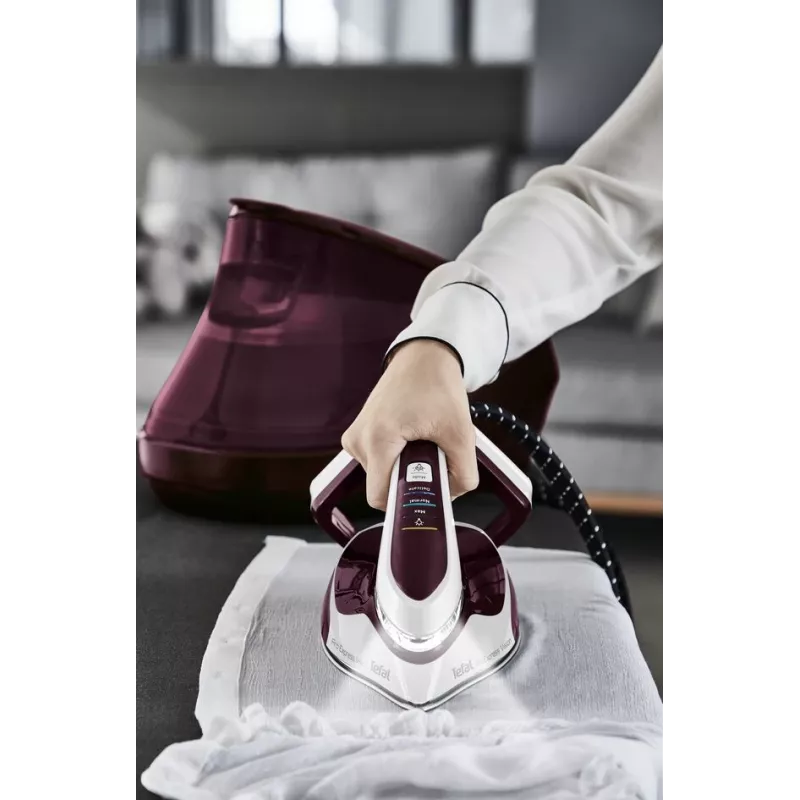 Tefal Pro Express Vision GV9810 3000 W 1,1 L Durilium AirGlide Autoclean - Base de ferro de engomar vermelho, branco
