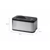 Unold 48826 Máquina de gelados e iogurteira EVA Máquina de gelados com compressor 1,5 L 120 W preto, aço inoxidável