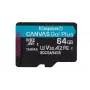 Kingston Technology 64GB microSDXC Canvas Go Plus Gen4 200R A2 U3 embalagem individual sem ADP