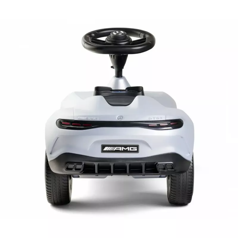 Carro de escorregar Simba-Dickie BIG Mercedes-AMG GT em prateado/preto – veículo de empurrar/pedalar para criança