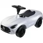 Carro de escorregar Simba-Dickie BIG Mercedes-AMG GT em prateado/preto – veículo de empurrar/pedalar para criança