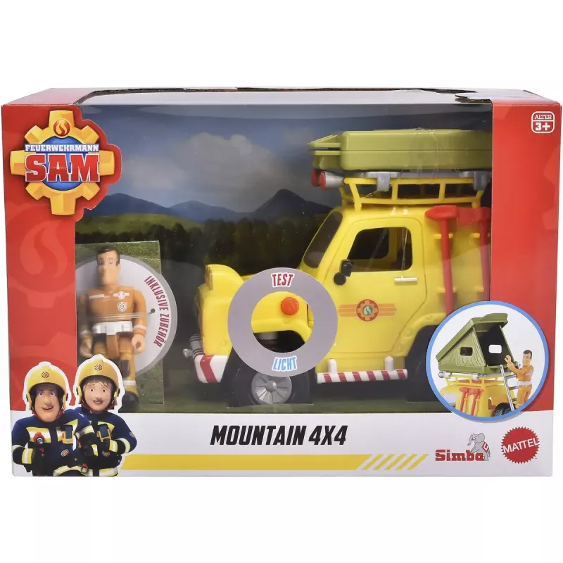 Veículo todo-o-terreno de brincar Simba-Dickie Fireman Sam com tenda de tejadilho — modelo 109252653, conjunto de brincar
